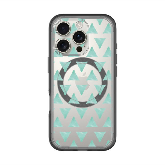 スリムプロテクションプレミアムケース with MagSafe［ オリジナル - 推し色三角 - グリーン ］