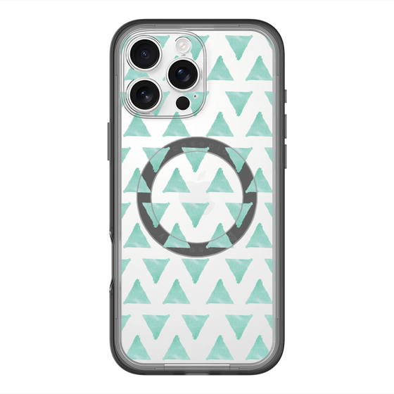 スリムプロテクションプレミアムケース with MagSafe［ オリジナル - 推し色三角 - グリーン ］