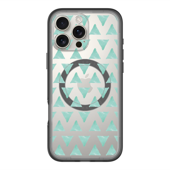 スリムプロテクションプレミアムケース with MagSafe［ オリジナル - 推し色三角 - グリーン ］