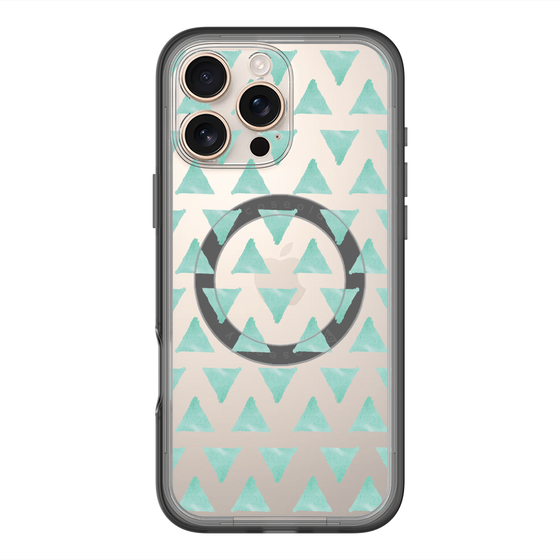 スリムプロテクションプレミアムケース with MagSafe［ オリジナル - 推し色三角 - グリーン ］