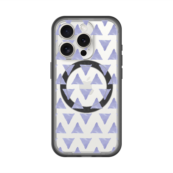 スリムプロテクションプレミアムケース with MagSafe［ オリジナル - 推し色三角 - パープル ］