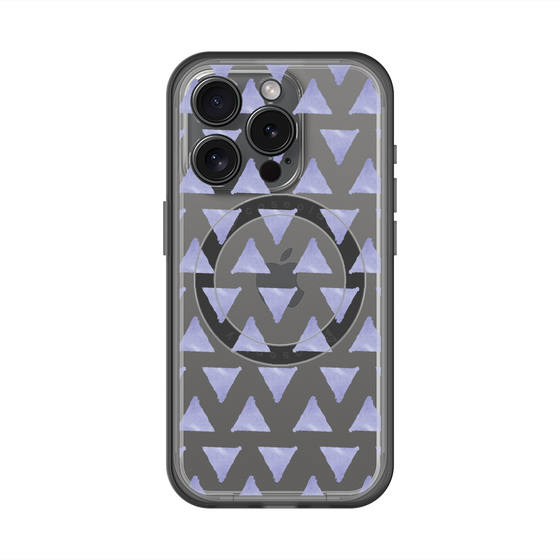 スリムプロテクションプレミアムケース with MagSafe［ オリジナル - 推し色三角 - パープル ］