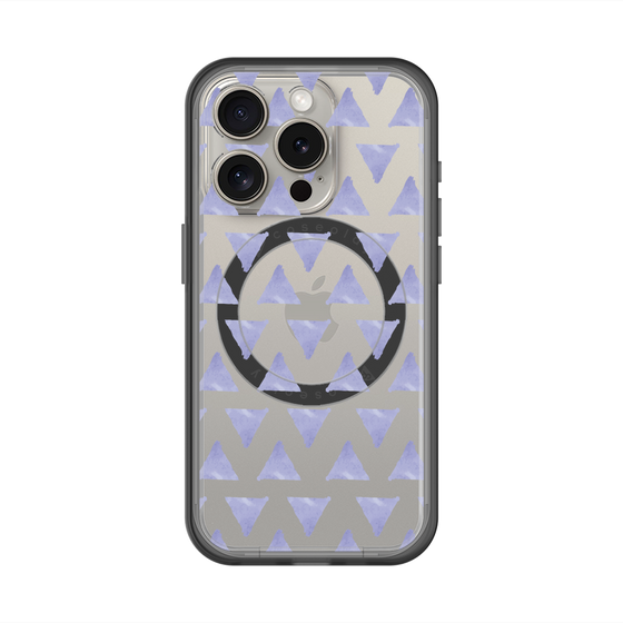 スリムプロテクションプレミアムケース with MagSafe［ オリジナル - 推し色三角 - パープル ］