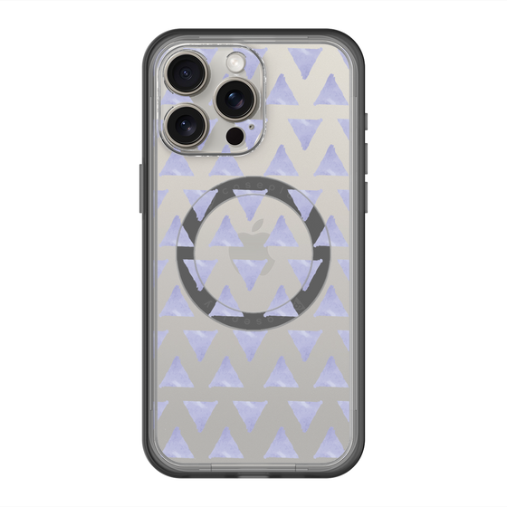 スリムプロテクションプレミアムケース with MagSafe［ オリジナル - 推し色三角 - パープル ］