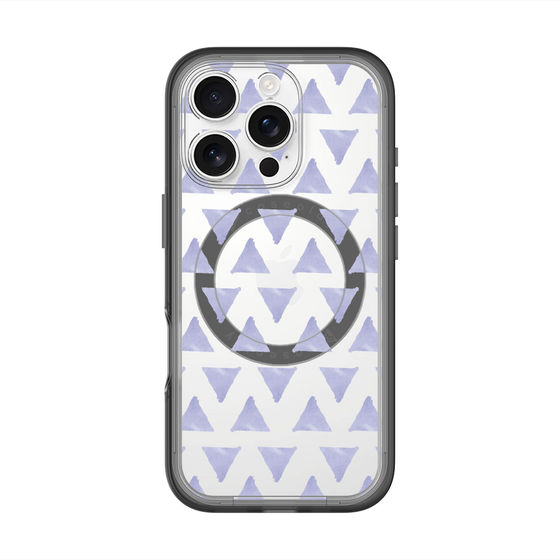 スリムプロテクションプレミアムケース with MagSafe［ オリジナル - 推し色三角 - パープル ］