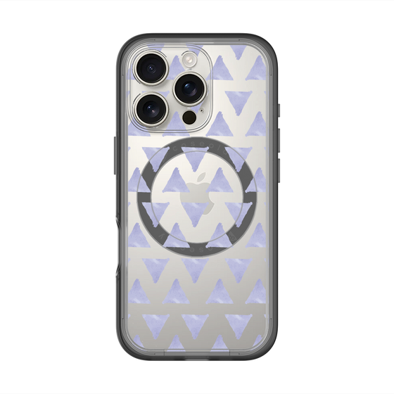 スリムプロテクションプレミアムケース with MagSafe［ オリジナル - 推し色三角 - パープル ］