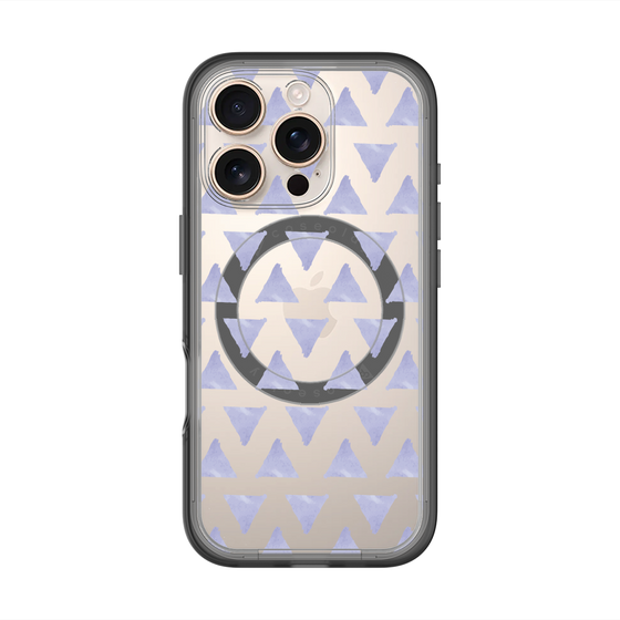 スリムプロテクションプレミアムケース with MagSafe［ オリジナル - 推し色三角 - パープル ］