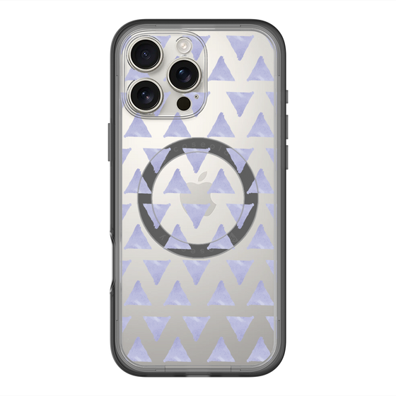 スリムプロテクションプレミアムケース with MagSafe［ オリジナル - 推し色三角 - パープル ］