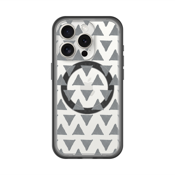 スリムプロテクションプレミアムケース with MagSafe［ オリジナル - 推し色三角 - ブラック ］