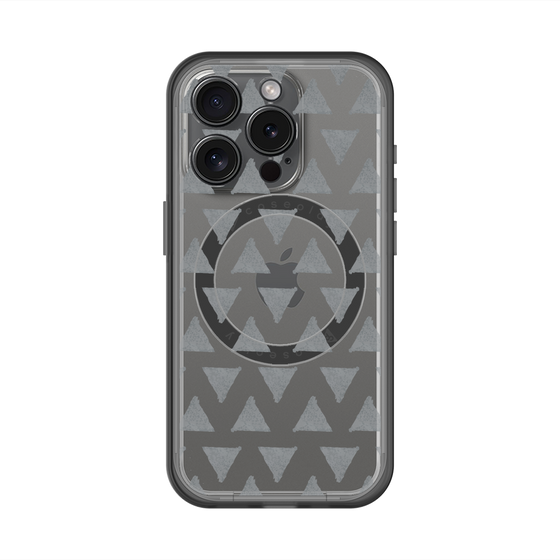スリムプロテクションプレミアムケース with MagSafe［ オリジナル - 推し色三角 - ブラック ］