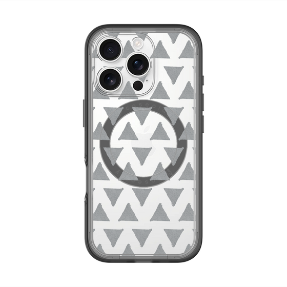 スリムプロテクションプレミアムケース with MagSafe［ オリジナル - 推し色三角 - ブラック ］