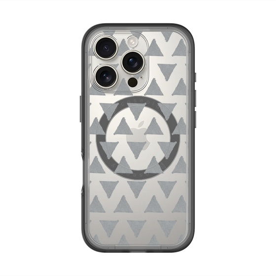 スリムプロテクションプレミアムケース with MagSafe［ オリジナル - 推し色三角 - ブラック ］