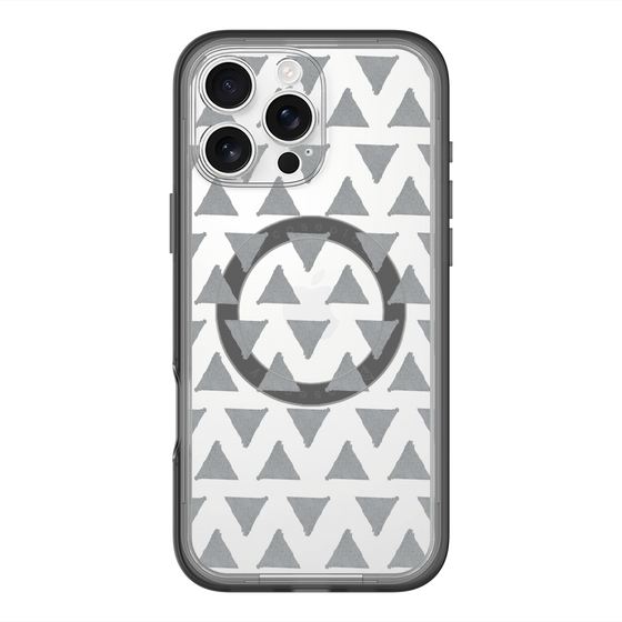 スリムプロテクションプレミアムケース with MagSafe［ オリジナル - 推し色三角 - ブラック ］