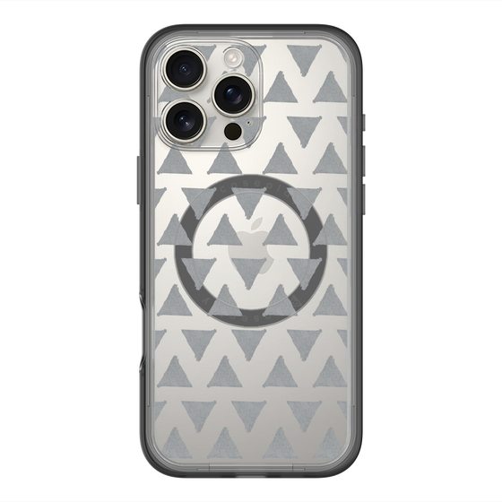 スリムプロテクションプレミアムケース with MagSafe［ オリジナル - 推し色三角 - ブラック ］