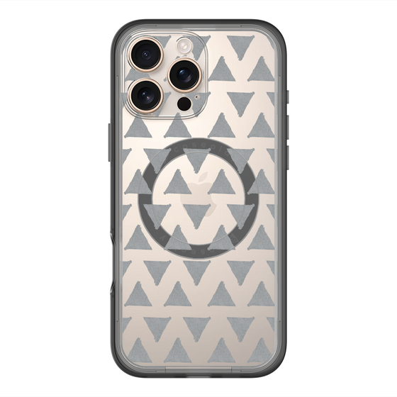 スリムプロテクションプレミアムケース with MagSafe［ オリジナル - 推し色三角 - ブラック ］