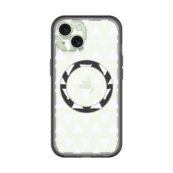 スリムプロテクションプレミアムケース with MagSafe［ オリジナル - 推し色三角 - ホワイト ］