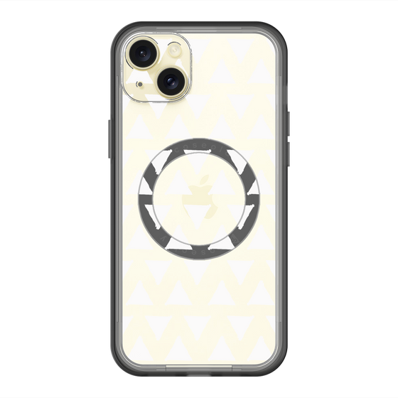 スリムプロテクションプレミアムケース with MagSafe［ オリジナル - 推し色三角 - ホワイト ］