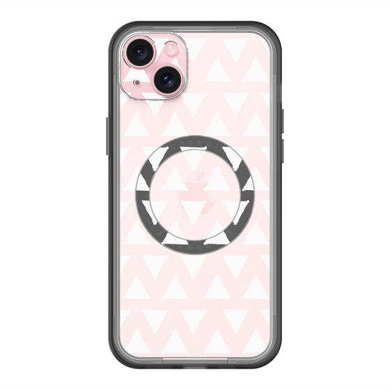 スリムプロテクションプレミアムケース with MagSafe［ オリジナル - 推し色三角 - ホワイト ］