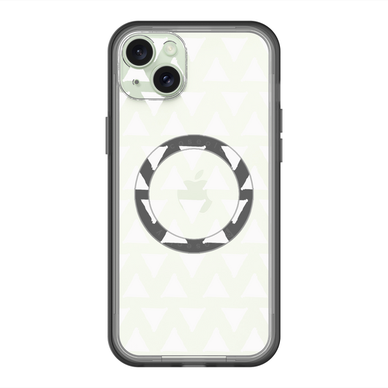 スリムプロテクションプレミアムケース with MagSafe［ オリジナル - 推し色三角 - ホワイト ］
