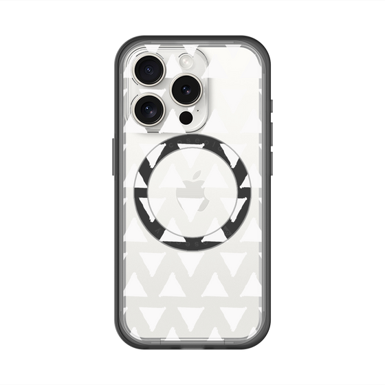 スリムプロテクションプレミアムケース with MagSafe［ オリジナル - 推し色三角 - ホワイト ］