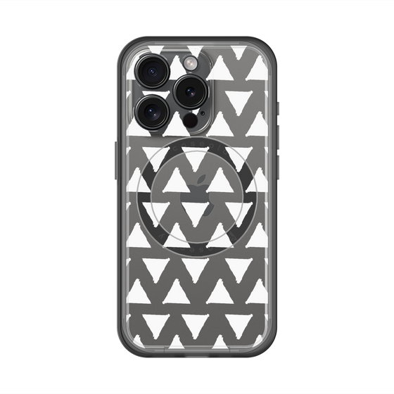 スリムプロテクションプレミアムケース with MagSafe［ オリジナル - 推し色三角 - ホワイト ］