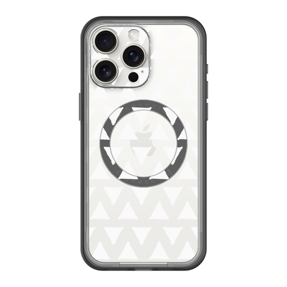 スリムプロテクションプレミアムケース with MagSafe［ オリジナル - 推し色三角 - ホワイト ］