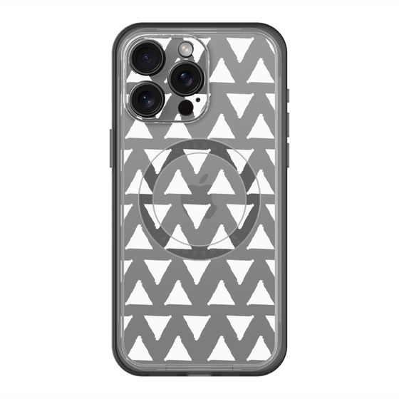 スリムプロテクションプレミアムケース with MagSafe［ オリジナル - 推し色三角 - ホワイト ］