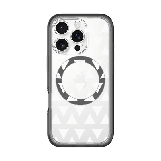 スリムプロテクションプレミアムケース with MagSafe［ オリジナル - 推し色三角 - ホワイト ］