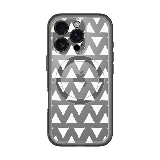 スリムプロテクションプレミアムケース with MagSafe［ オリジナル - 推し色三角 - ホワイト ］