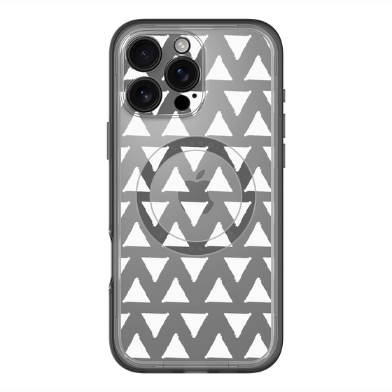 スリムプロテクションプレミアムケース with MagSafe［ オリジナル - 推し色三角 - ホワイト ］