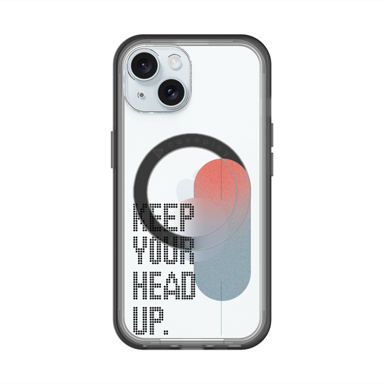スリムプロテクションプレミアムケース with MagSafe［ オリジナル - ドットオーバーレイ - KEEP YOUR HEAD UP/A ］
