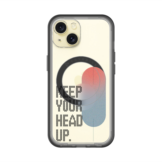 スリムプロテクションプレミアムケース with MagSafe［ オリジナル - ドットオーバーレイ - KEEP YOUR HEAD UP/A ］