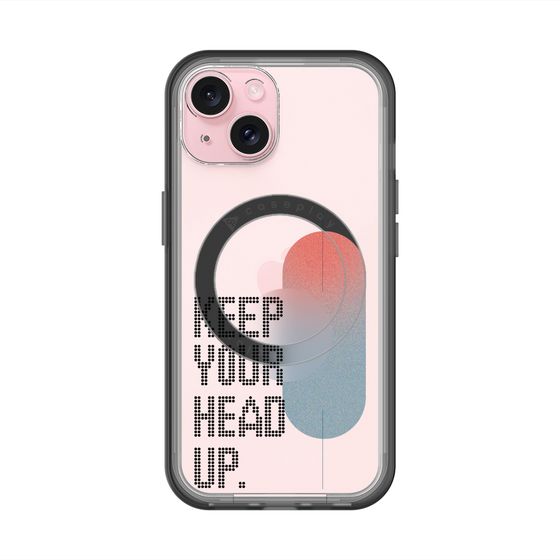 スリムプロテクションプレミアムケース with MagSafe［ オリジナル - ドットオーバーレイ - KEEP YOUR HEAD UP/A ］
