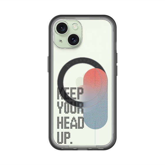 スリムプロテクションプレミアムケース with MagSafe［ オリジナル - ドットオーバーレイ - KEEP YOUR HEAD UP/A ］