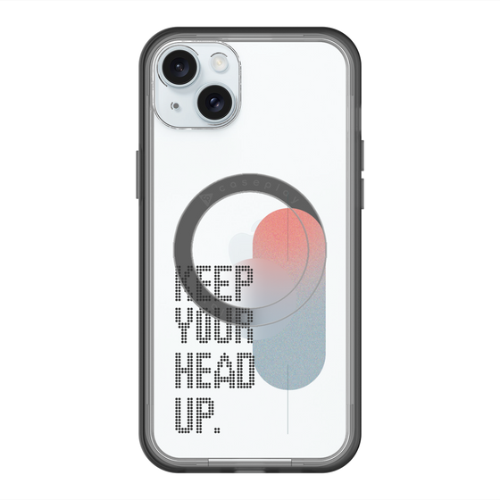 スリムプロテクションプレミアムケース with MagSafe［ オリジナル - ドットオーバーレイ - KEEP YOUR HEAD UP/A ］