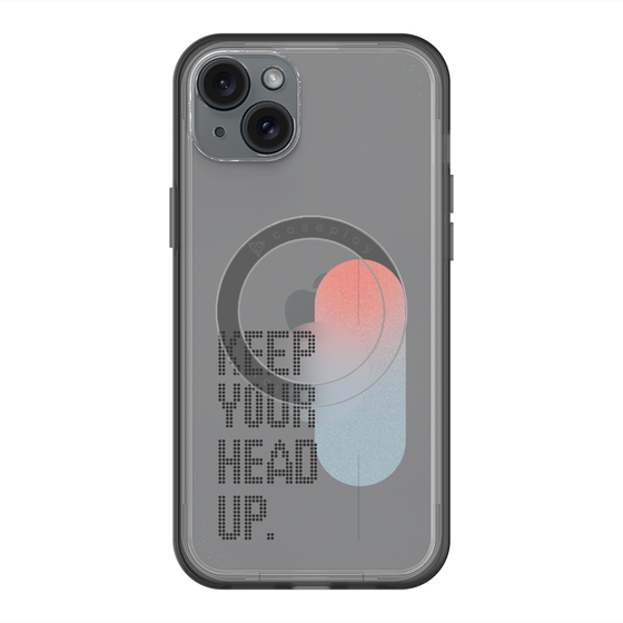 スリムプロテクションプレミアムケース with MagSafe［ オリジナル - ドットオーバーレイ - KEEP YOUR HEAD UP/A ］
