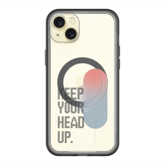 スリムプロテクションプレミアムケース with MagSafe［ オリジナル - ドットオーバーレイ - KEEP YOUR HEAD UP/A ］