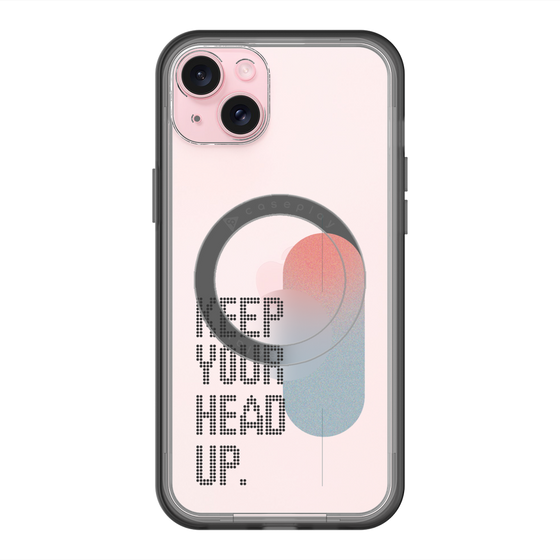 スリムプロテクションプレミアムケース with MagSafe［ オリジナル - ドットオーバーレイ - KEEP YOUR HEAD UP/A ］