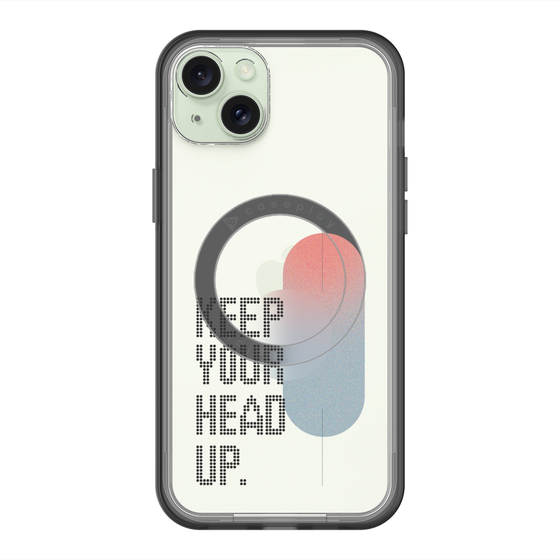 スリムプロテクションプレミアムケース with MagSafe［ オリジナル - ドットオーバーレイ - KEEP YOUR HEAD UP/A ］