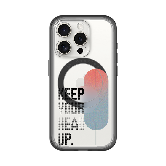 スリムプロテクションプレミアムケース with MagSafe［ オリジナル - ドットオーバーレイ - KEEP YOUR HEAD UP/A ］