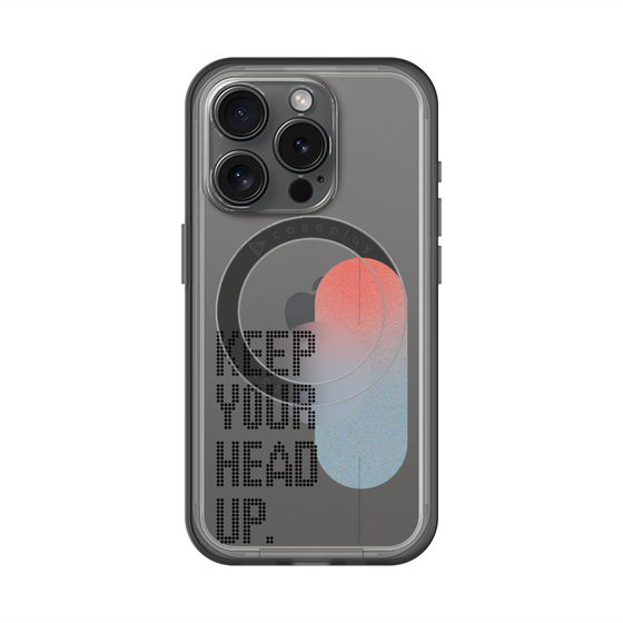 スリムプロテクションプレミアムケース with MagSafe［ オリジナル - ドットオーバーレイ - KEEP YOUR HEAD UP/A ］