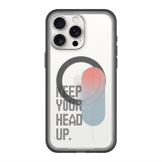 スリムプロテクションプレミアムケース with MagSafe［ オリジナル - ドットオーバーレイ - KEEP YOUR HEAD UP/A ］