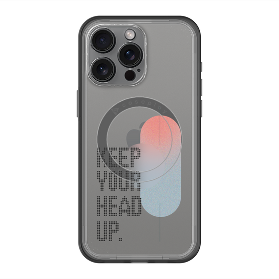 スリムプロテクションプレミアムケース with MagSafe［ オリジナル - ドットオーバーレイ - KEEP YOUR HEAD UP/A ］