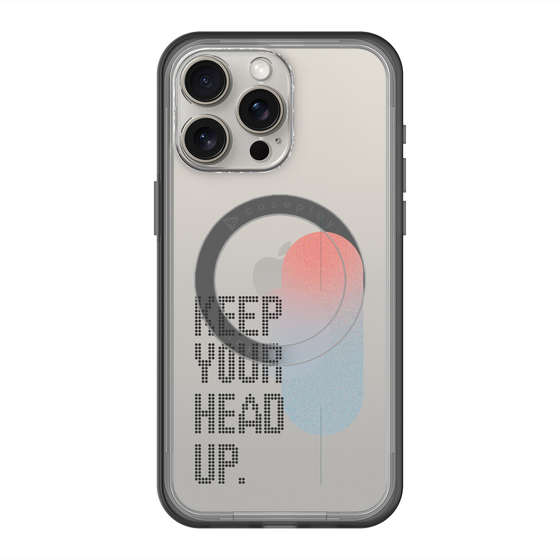 スリムプロテクションプレミアムケース with MagSafe［ オリジナル - ドットオーバーレイ - KEEP YOUR HEAD UP/A ］