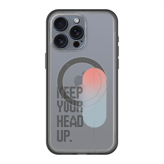 スリムプロテクションプレミアムケース with MagSafe［ オリジナル - ドットオーバーレイ - KEEP YOUR HEAD UP/A ］