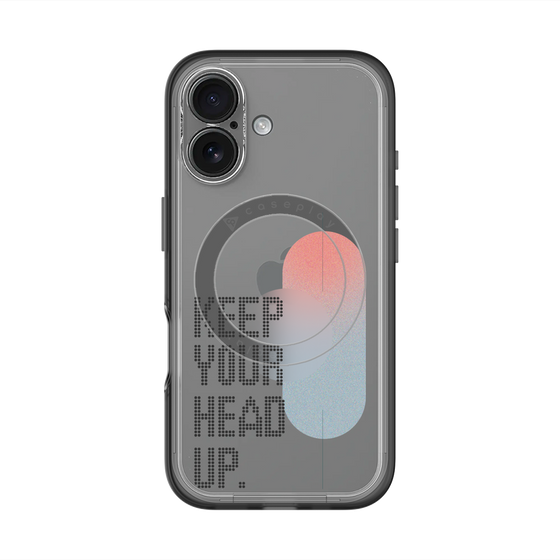 スリムプロテクションプレミアムケース with MagSafe［ オリジナル - ドットオーバーレイ - KEEP YOUR HEAD UP/A ］
