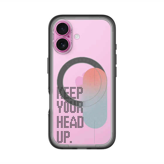 スリムプロテクションプレミアムケース with MagSafe［ オリジナル - ドットオーバーレイ - KEEP YOUR HEAD UP/A ］