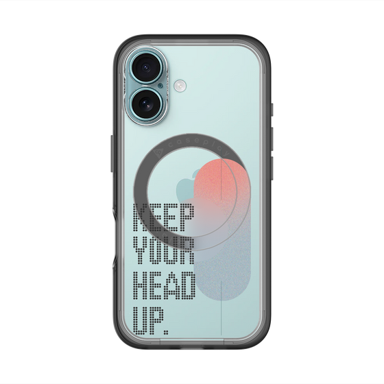 スリムプロテクションプレミアムケース with MagSafe［ オリジナル - ドットオーバーレイ - KEEP YOUR HEAD UP/A ］