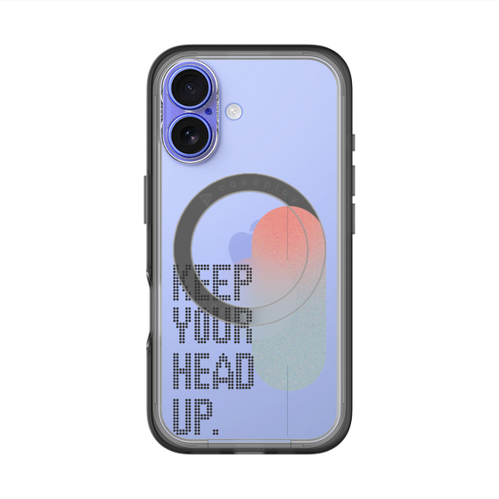 スリムプロテクションプレミアムケース with MagSafe［ オリジナル - ドットオーバーレイ - KEEP YOUR HEAD UP/A ］