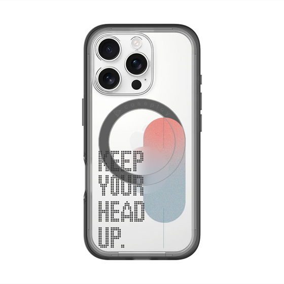 スリムプロテクションプレミアムケース with MagSafe［ オリジナル - ドットオーバーレイ - KEEP YOUR HEAD UP/A ］